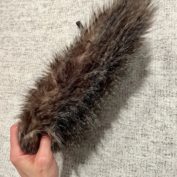 ANN TAYLOR leather and faux fur clutch bag pouch animal print stripes - Picture 15 of 16